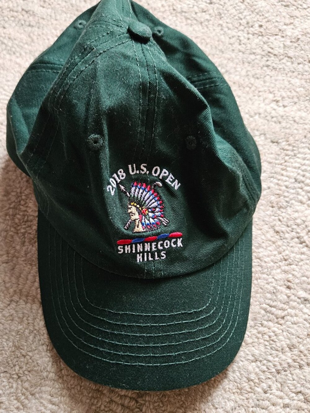 2018 U.S. Open Shinnecock Hills USGA Member Hat Green Golf Cap Cotton